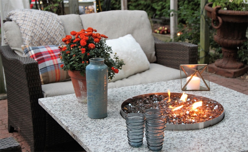 cozy patio fire pit