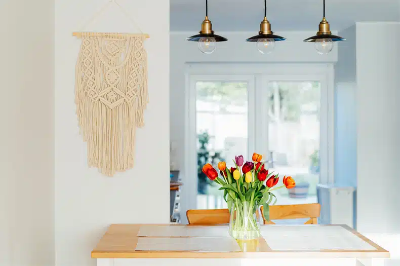 In the kitchen, boho wall art ideas can become a fun and creative expression of your personality. Boho style is a way to make a space feel eclectic and inviting. It combines colors, textures, prints, and shapes to create a one-of-a-kind look.