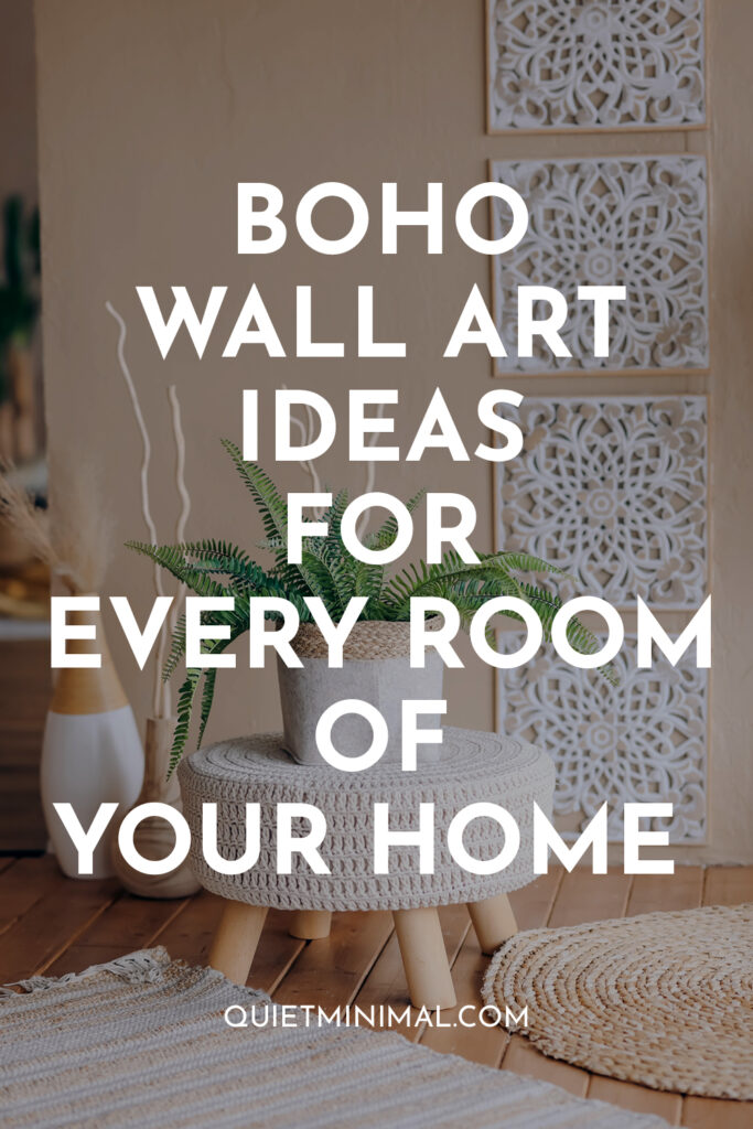 boho wall art idea. Looking to spruce up your home with boho wall art ideas? The Boho style is a great way to bring vibrant colors and textures into any house room. It adds visual interest, and boho decor can provide comfort and warmth for the family. 