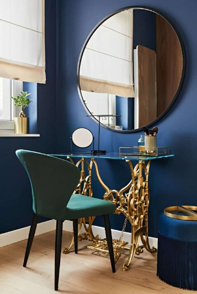Metallic and mirror accents add visual interest and sparkle to any room