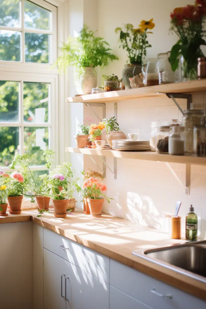 A kitchen garden window, perfect for over the sink ideas.