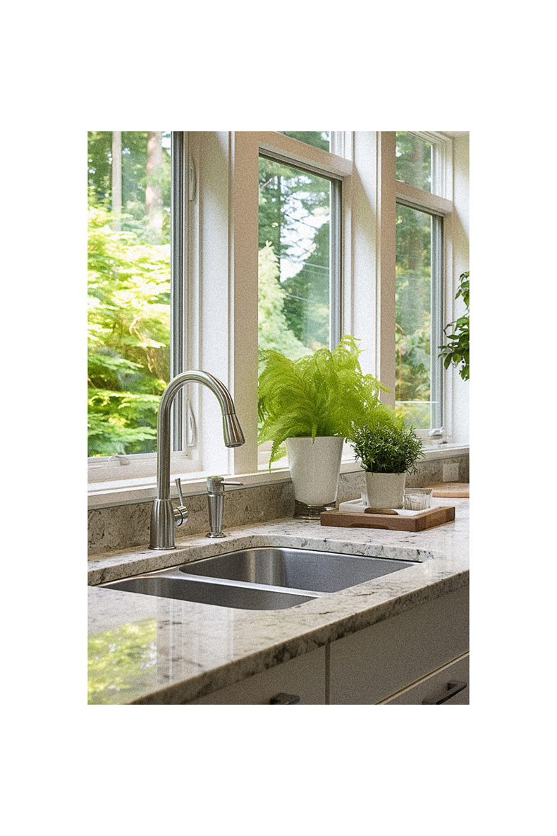 Grandeur Awaits Large Kitchen Window Inspirations Quiet Minimal   Large Kitchen Window Over Sink Ideas 7 