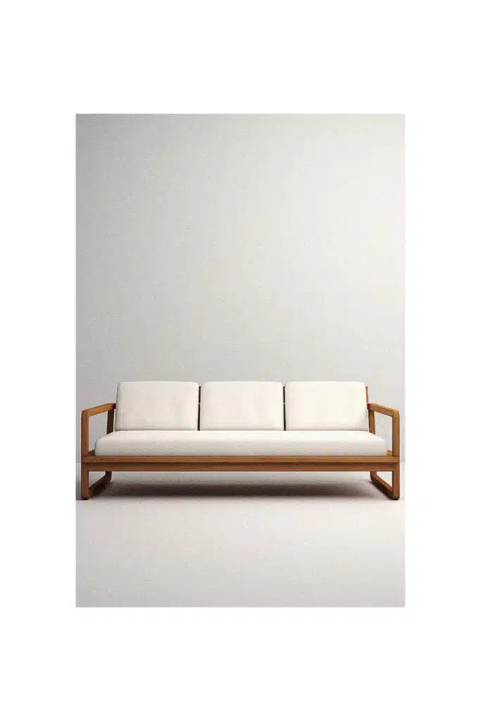 A simple white sofa.