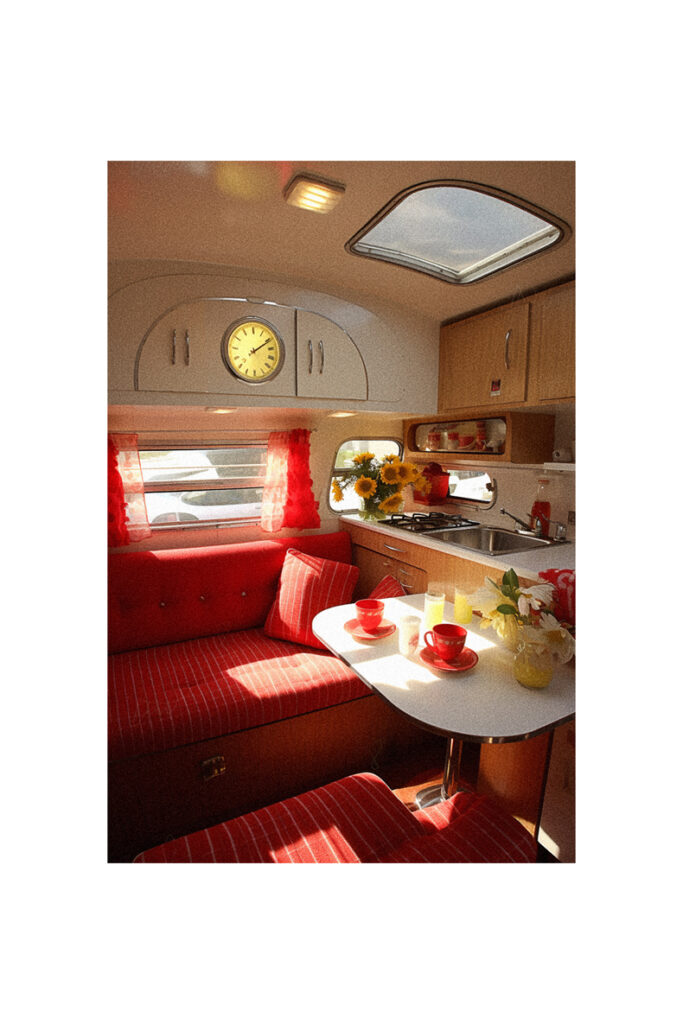 A vintage camper kitchen remodel.