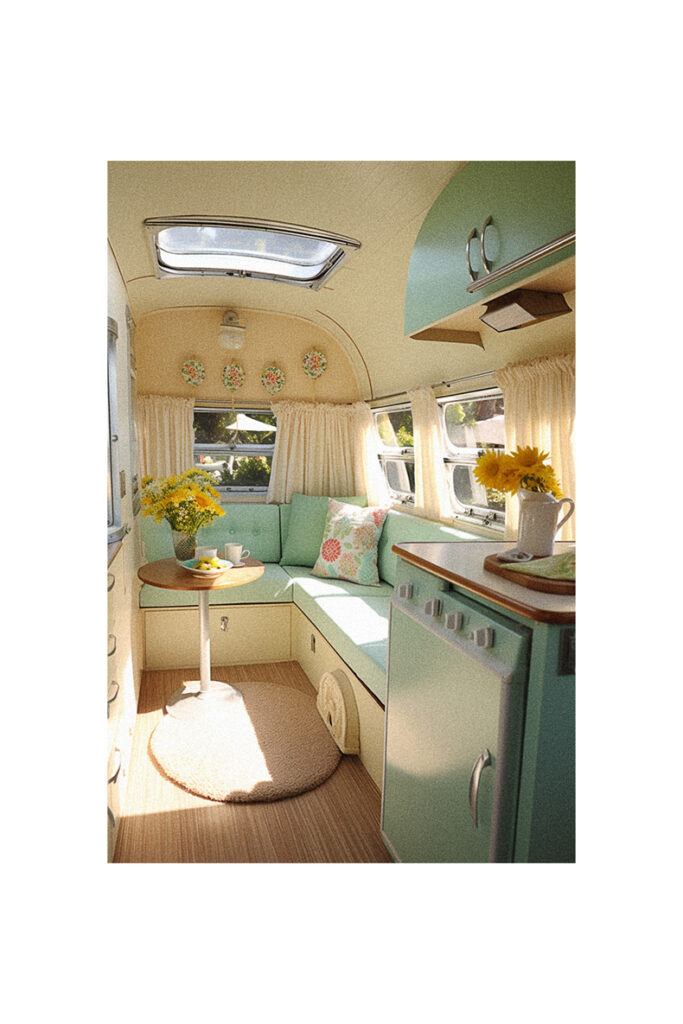 A vintage airstream trailer remodel.