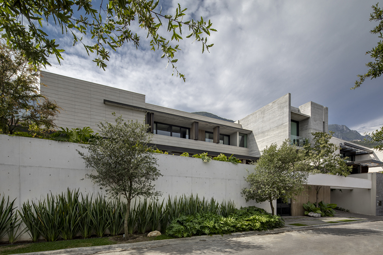 A modern concrete house in the suburbs of cape town.