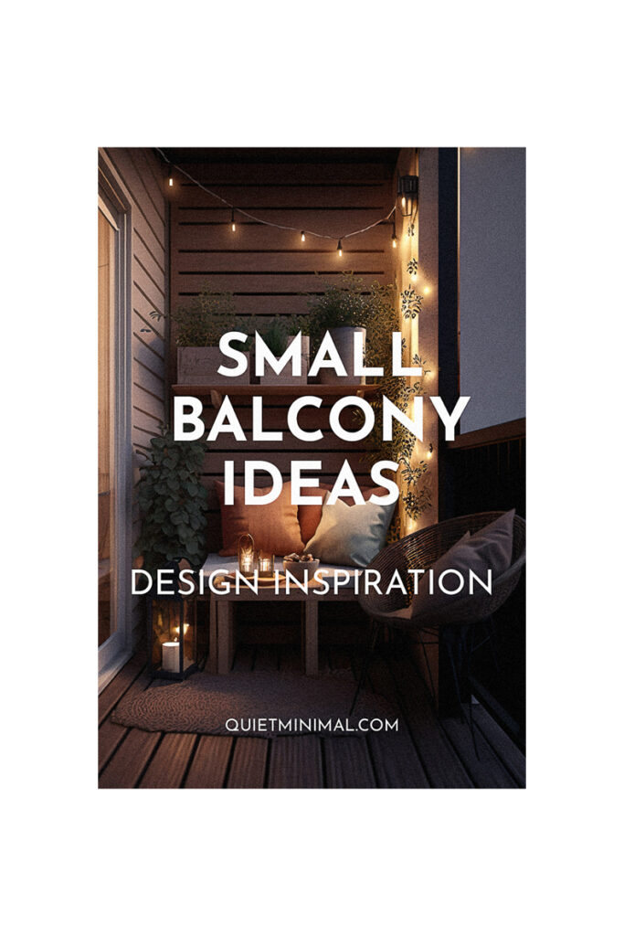 Design inspiration for small balcony ideas.
