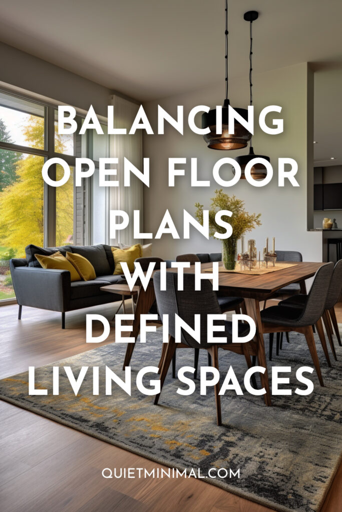 Balancing open floor plans with defined living spaces is essential in creating a harmonious and functional home environment.