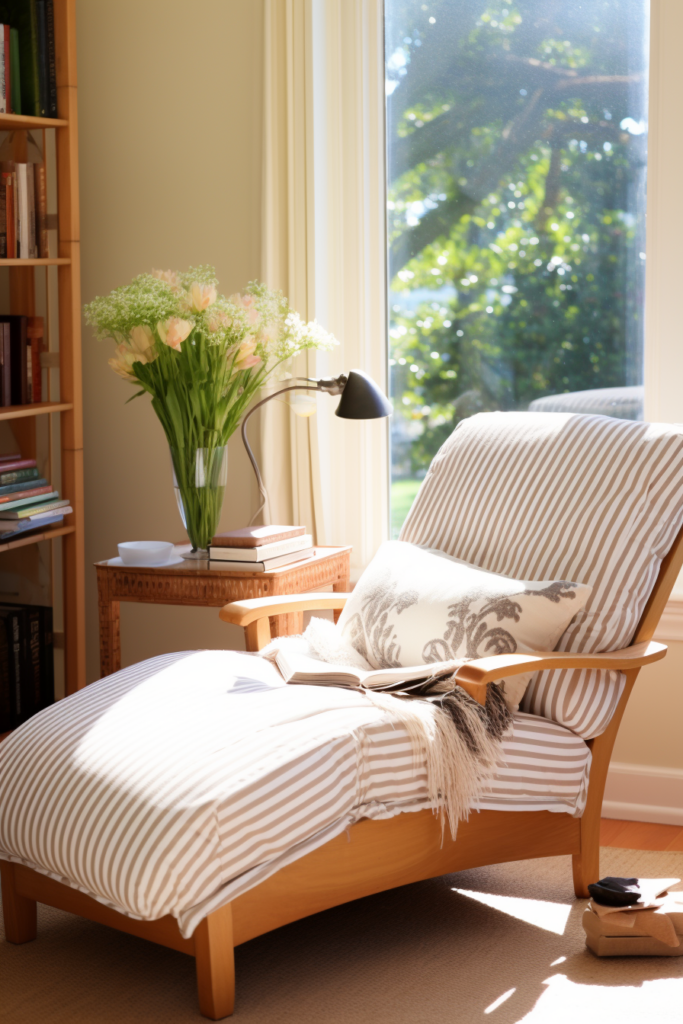 A cozy chair in a room with a window, perfect for reading bliss.