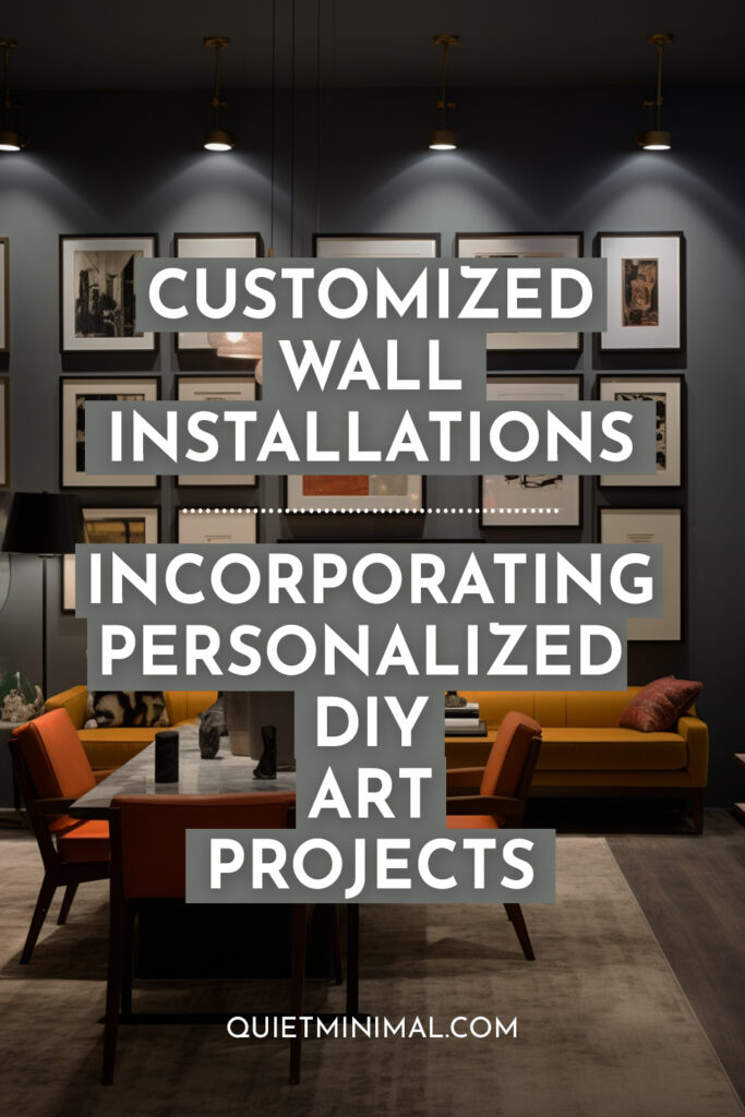Personalized wall installations featuring customized DIY art projects.