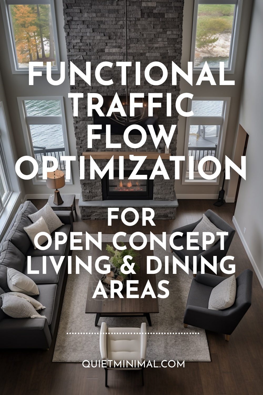 Functional traffic flow optimization for open concept dining areas.