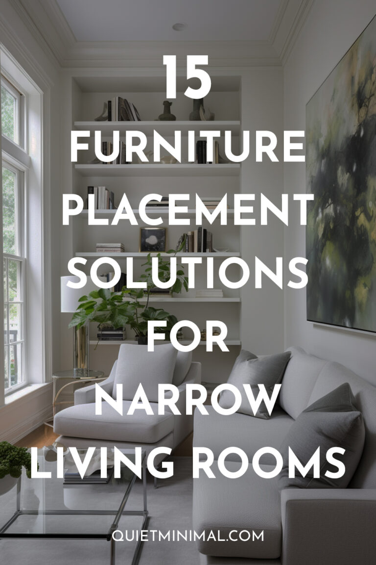 Narrow Living Rooms 15 Furniture Placement Solutions Quiet Minimal