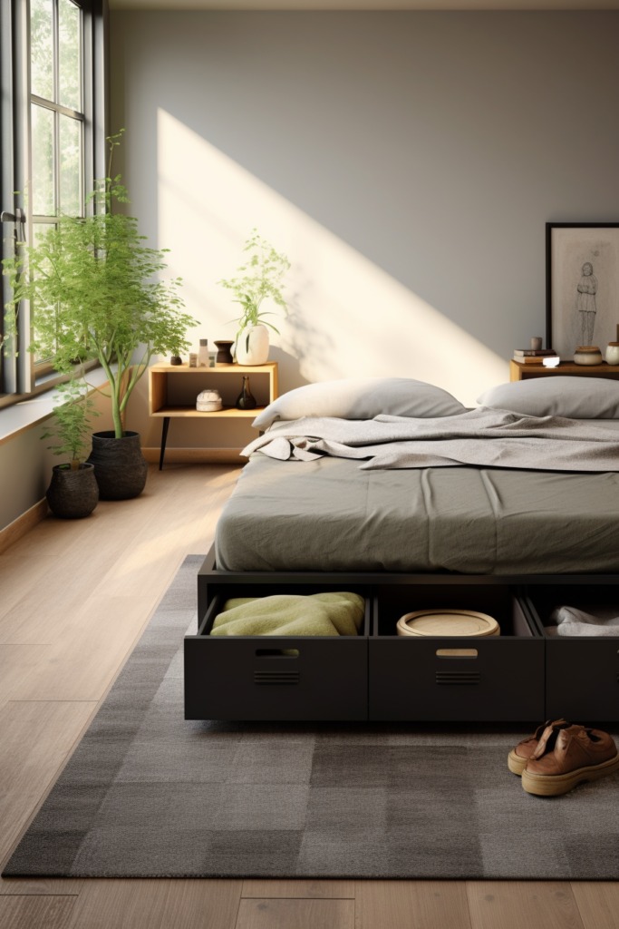 This versatile bed with storage drawers is the ideal solution for challenging spaces.