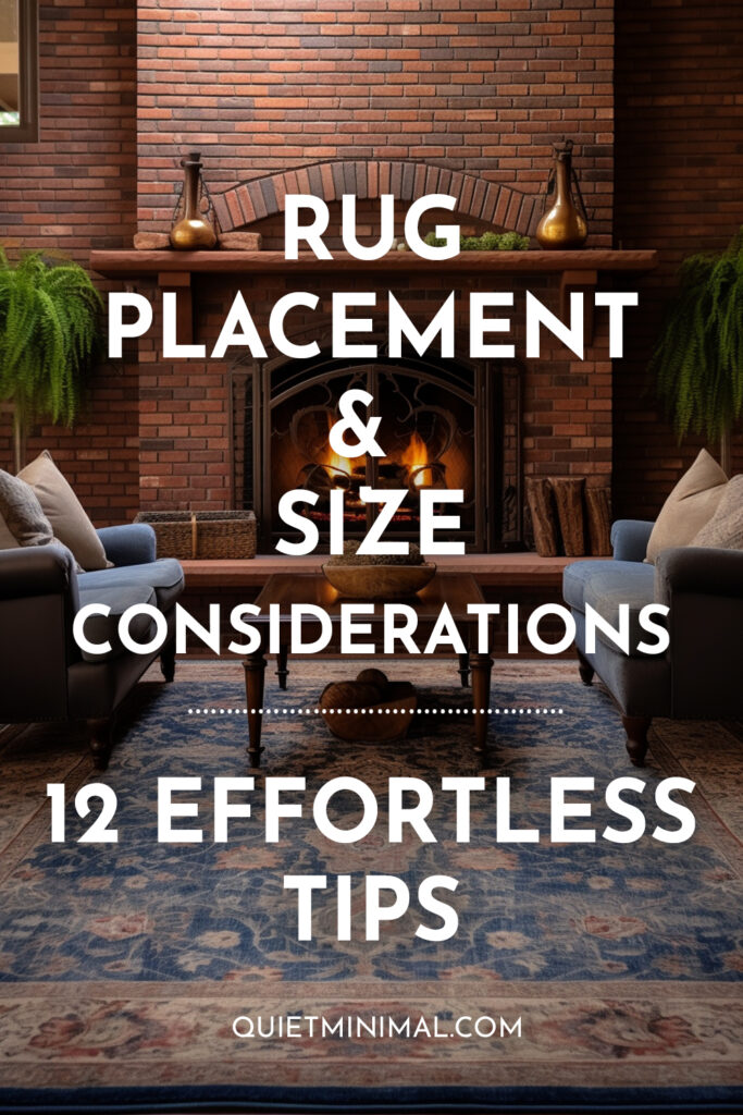 12 effortless tips for size considerations and rug placement.