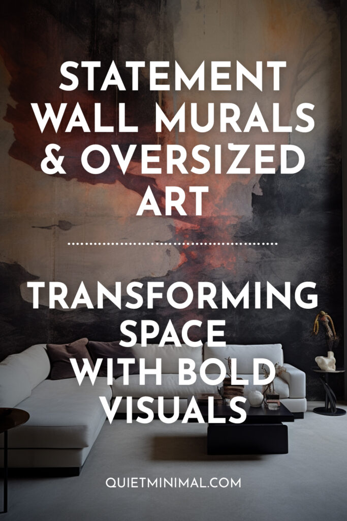 Transforming space with bold visuals through oversized art and statement wall murals.
