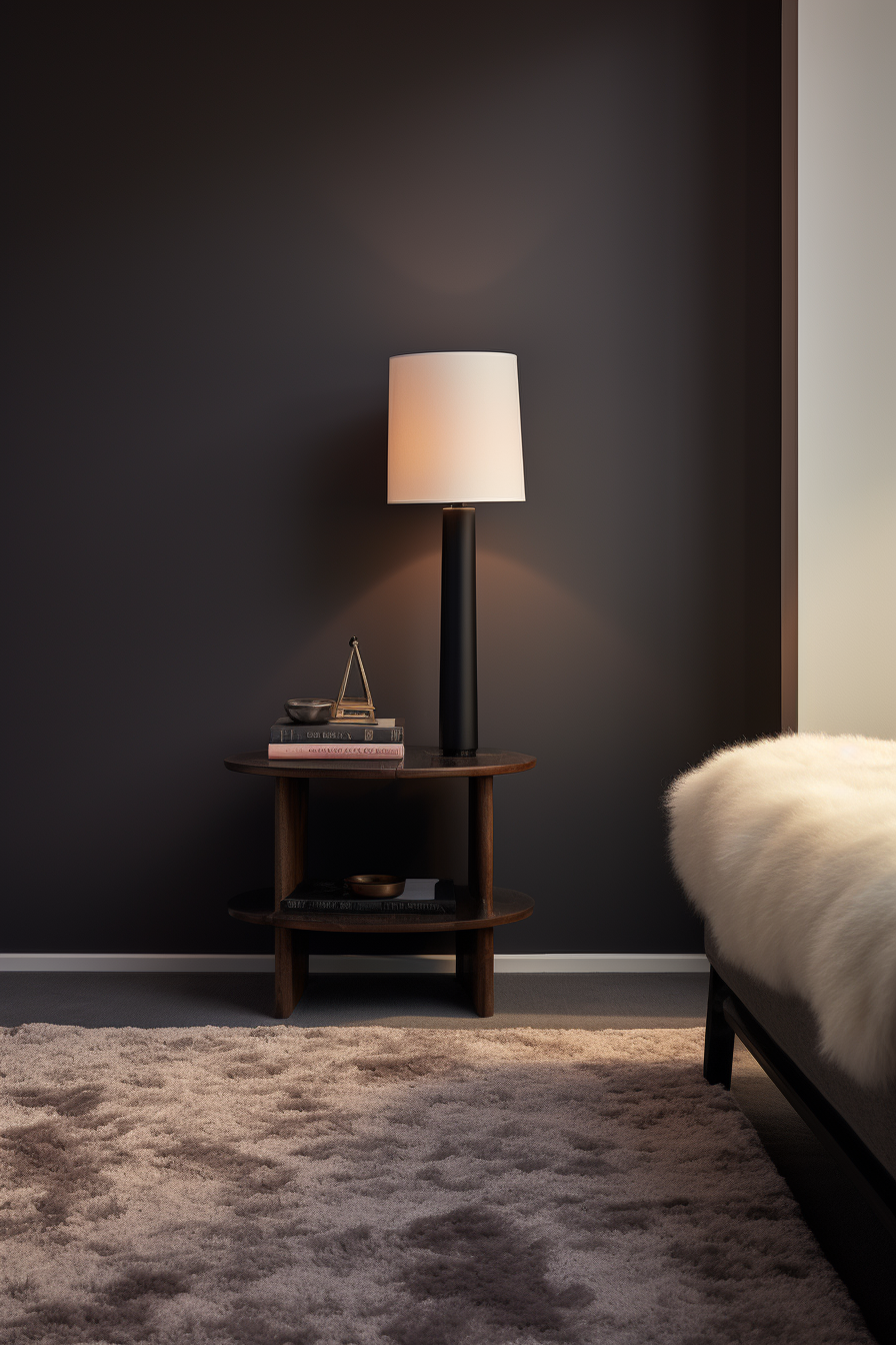 Styling Ideas: Transform your bedroom into an elegant retreat with a touch of sophistication. Enhance the ambience with a sleek black color scheme, complemented by a soft glow from the lamp. Step