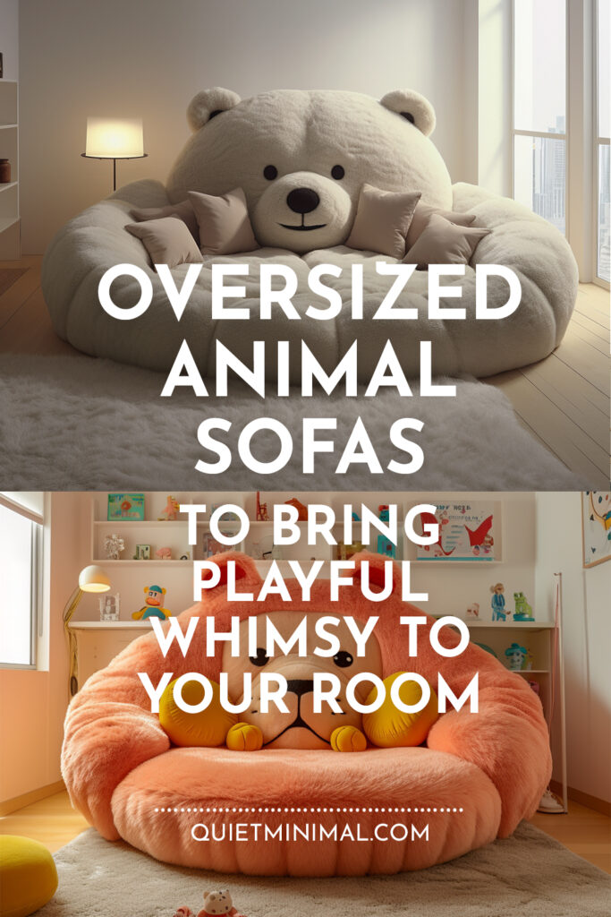 Giant plush animal sofas to bring playful whimsy to your room.
