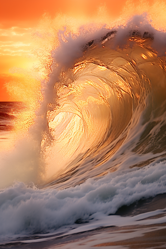 Elevate Your Space with a Stunning Wave Breaking in the Ocean.