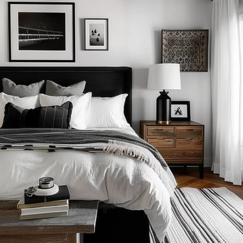 50 Black and White Bedroom Ideas for Apartments