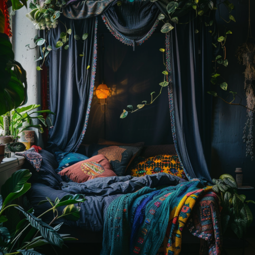 26 Boho Dark Moody Bedroom Inspirations