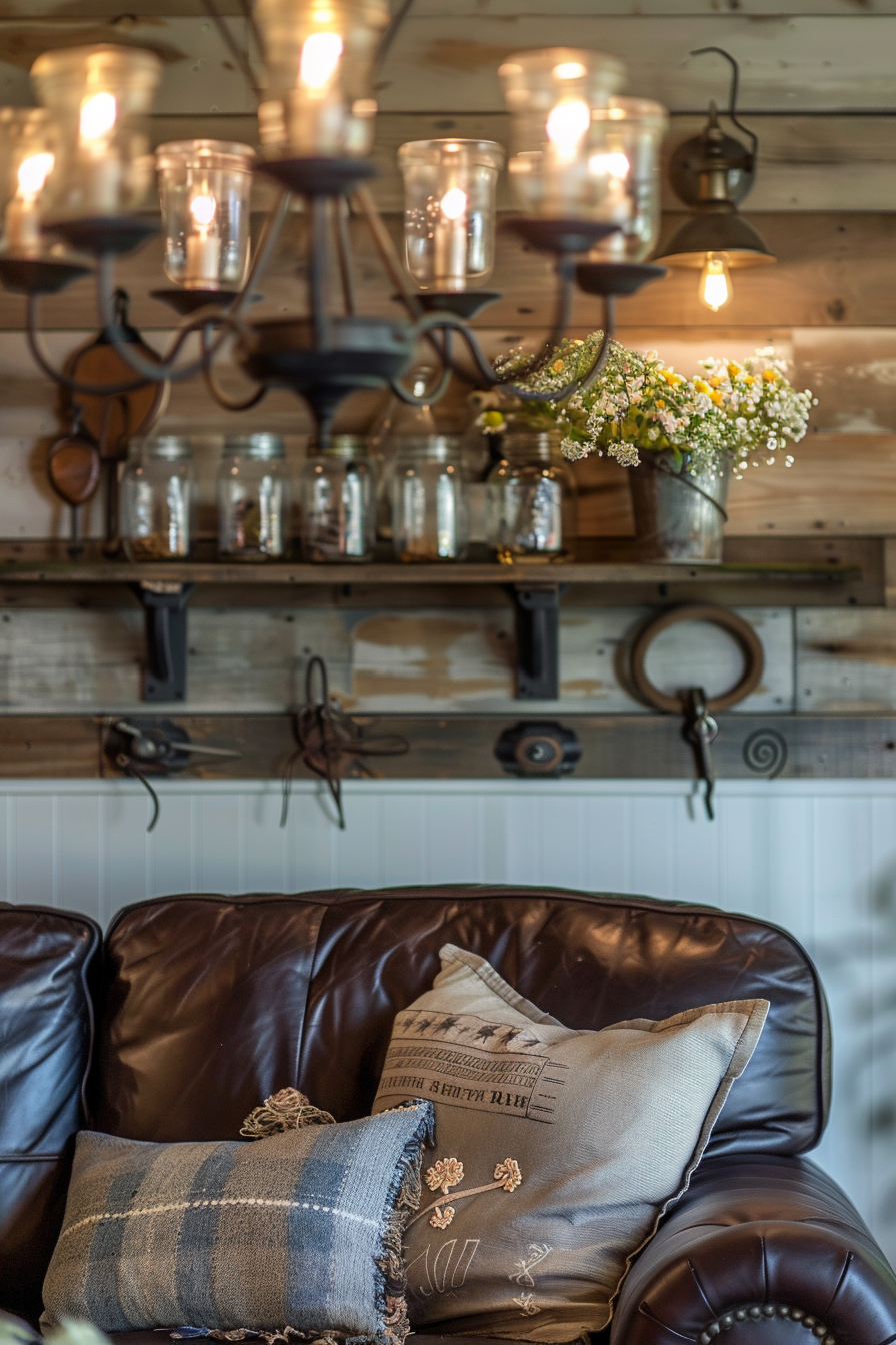 Farmhouse Inspired Wall Decor Above the Couch Quiet Minimal